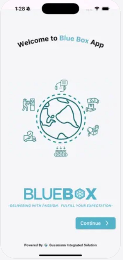 App screenshot — welcome screen